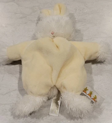 Bunnies By The Bay белый кролик плюшевая погремушка пухлый бледно-желтый велюр 6 дюймов - Изображение 1 из 3