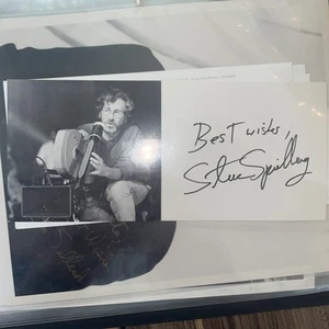 Steven Spielberg s/w Foto gedruckt Autogramm - Bild 1 von 2