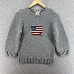 VTG 90s Polo Jeans Co. Ralph Lauren Flag Sweater Kids Large Youth Knit Pullover - Picture 1 of 9