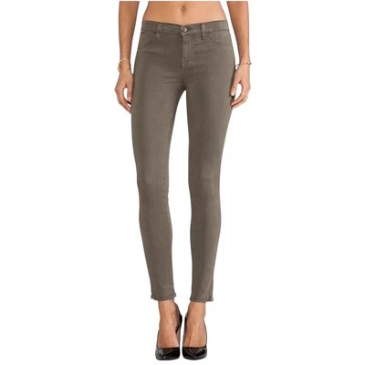 Pantalón Marca J, Verde Ciprés Super Ajustado con Elástico, Talla 27 Foto 1 de 4