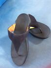 FitFlop Lulu Navy  Leather & suede toe-post sandals size 8UK = 42EU NEW +tag