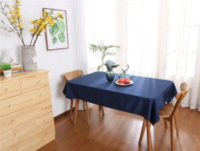 Rectangle Cotton blend Linen Tablecloth Table Cover Kitchen Wedding Party 27x27" - Image 1 of 4