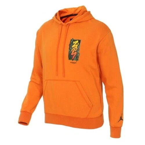 Nike Jordan Dri-Fit Zion Performance Hoodie Orange DH0598-893 Men Size Large L