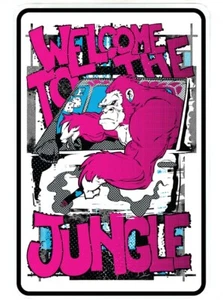 Letrero BIENVENIDO A LA JUNGLA Metal hombre divertido cueva decoración del hogar H35 - Imagen 1 de 1