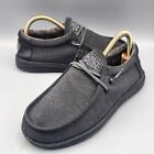 Hey Dude Youth Wally Basic Black Casual Kids Shoes 40041-001 Boat Slip On