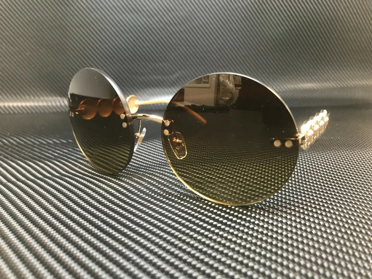 VERSACE VE2214 Gold Logo Round Gradient Sunglasses Versace Sunglasses Women main image 2