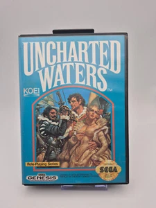 Uncharted Waters (Sega Genesis) Box, Manual, Cartridge - Picture 1 of 8