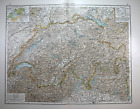 Stara (XLG17x22) 1905 Mapa Atlasu Czasu ~ SZWAJCARIA ~ Darmowa S&H