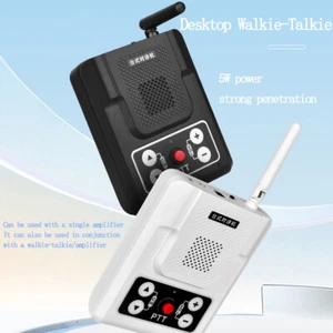 5W Power 80dB Volume Adjustable Frequency Desktop Walkie Talkie Multi-function - Zdjęcie 1 z 14