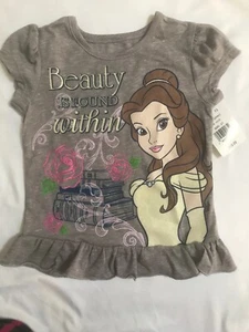 Disney Princess Tee Top Sz 2T. New with tags 43%Polyester . 57% Cotton . Gray - Picture 1 of 3