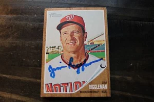 JIM RIGGLEMAN WASHINGTON NATIONALS AUTOGRAPHED CARD - Picture 1 of 1