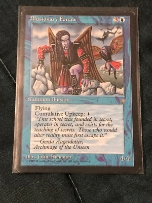 MTG Misprint Miscut Illusionary Forces Ice age LP - Image 1 of 4
