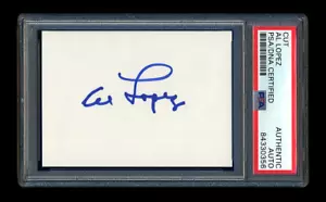 AL LOPEZ SIGNED MINT CUT PSA/DNA AUTOGRAPHED HOF CLEVELAND INDIANS WHITE SOX - Picture 1 of 1