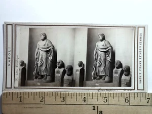 Asklepios Skulptur Statue Stereoansicht Antik um 1860 Jahre Y19637 - Bild 1 von 2