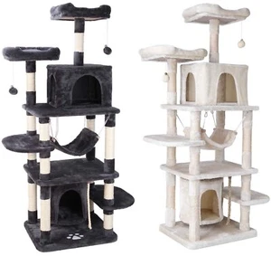 Albero tiragraffi per gatti rampicante in sisal albero da gioco 170 cm stabile tiragraffi per gatti - Foto 1 di 14