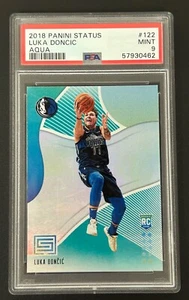 2018 Panini Status #122 Luka Doncic RC Aqua Mavericks PSA 9 Mint 462 - Picture 1 of 3