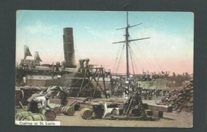 Ca 1911 PPC Loading Coal Onto Ships At St Lucia Used - Bild 1 von 1