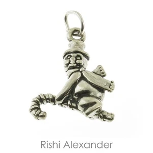 925 Sterling Silber Schneemann auf Zuckerstange Charm Made in USA - Bild 1 von 2