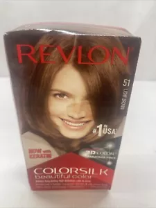 Revlon Colorsilk Permanent Hair Dye With Keratin #51 Light Brown - Picture 1 of 5