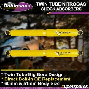 Rear Dobinsons Heavy Duty Twin Tube Shock Absorbers for Holden Colorado RG 2.8TD - Picture 1 of 3