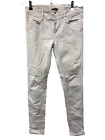 Levi's Line 8 Jeans Skinny Blanc Stretch W29 L32 Femmes Casual Pantalon Tendance