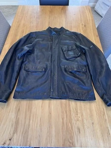 Barbour International 1936 Chaqueta de Cuero Suave Negra XL Calce Ajustado, Grande, Marrón - Imagen 1 de 10