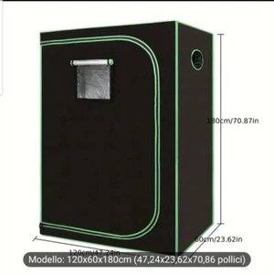 Box für Pflanzenaufzucht, Zelt robust & lichtdicht, Größe 120×60×180cm - Bild 1 von 5