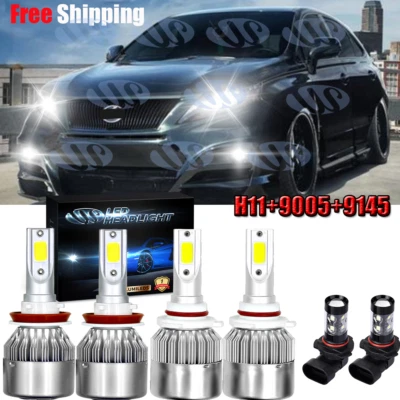 For Lexus RX330 2004-2006 RX350 2007-2009 LED Headlight Hi/Lo + Fog Light Bulbs - Image 1 of 4