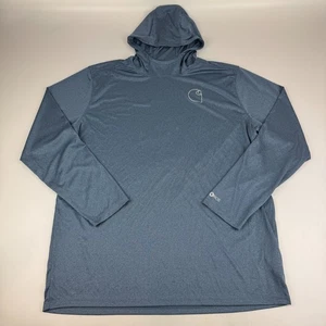 Carhartt Force Mens Size XL Sun Defender Hoodie Fishing Long Sleeve Shirt Blue - Imagen 1 de 7