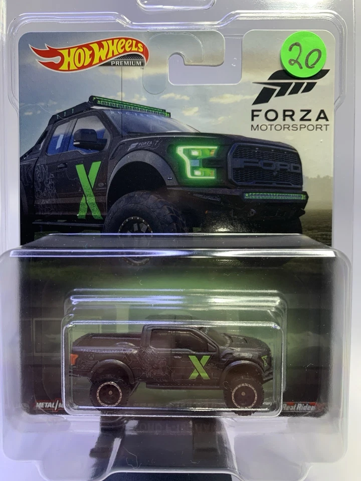 2019 Hot Wheels Premium Forza Motorsport Black 2017 Ford F150 Raptor Real Riders