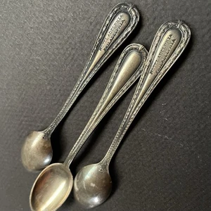 3 Vintage Philadelphia Hotel Adelphia Silverplate Demitasse Spoons Silver Plated - Picture 1 of 4