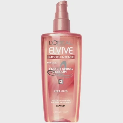 L'oreal Elvive Smooth Intense Frizz Taming Serum Kera Oleo Loreal 3.4 oz - Image 1 of 2