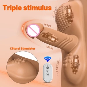 Remote Control Dildo Vibrator – 10 Powerful Modes for Clit, G-Spot & Anal Play - Picture 1 of 18
