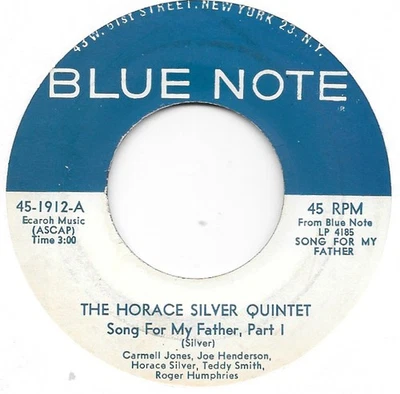 HORACE SILVER QUINTET Song For My Father on Blue Note jazz 45 HEAR - Image 1 of 2