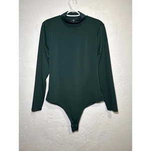 Neu mit Etikett Express Damen-Body smaragdgrün rückenfrei Langarm Stehkragen XL - Bild 1 von 8