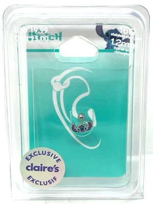 Pendiente de puntada exclusivo de Claire's acero inoxidable nuevo en embalaje 16G 1,2 mm Foto 1 de 3