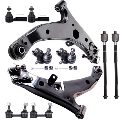 10Pcs Front Lower Control Arm Ball Joint Tie Rods For 1996-2002 Toyota Corolla - Image 1 of 4