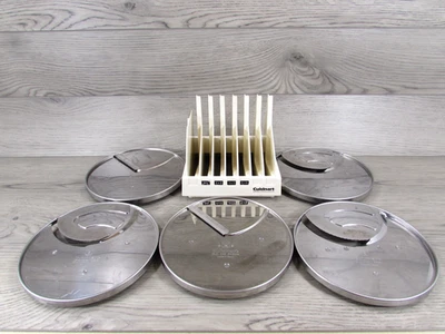 Cuisinart DLC-X Food Processor Discs & Disc Holder Made in Japan Set of 5 - Image 1 of 4