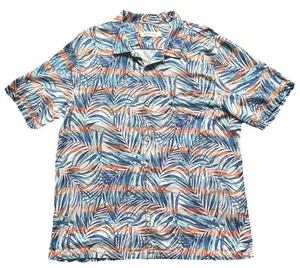 Tommy Bahama Herren Hawaiihemd XXL blau orange Tropical Print Knopfleiste - Bild 1 von 9