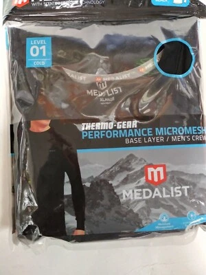 Medalist Capa Base Nivel 1 Hombre Cuello Redondo Manga Larga Negro M L o XL Foto 1 de 3