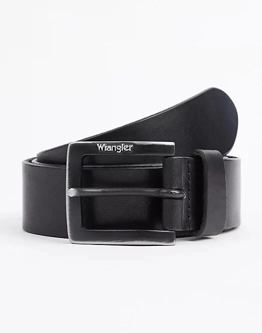 WRANGLER  Kabel Buckle Belt in Black W00108100 CINTURA UOMO leather - Imagen 1 de 4