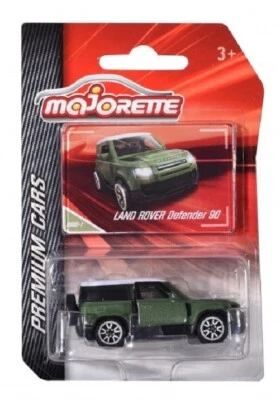 Majorette Premium Cars Land Rover Defender 90 metallo verde pressofuso 1/66 b... - Immagine 1 di 2
