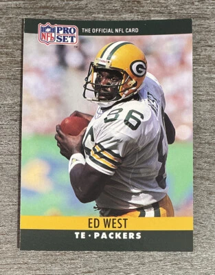 Ed West 1990 Pro Set Packers #115  *E757* - Image 1 of 2