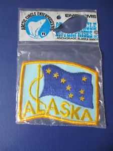 ALASKA STATE FLAG PATCH EMBLEM Embroidered Iron-on AK ANCHORAGE SOUVENIR * - Picture 1 of 2