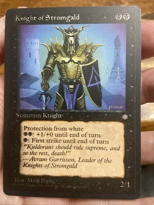 Knight of Stromgald MTG Misprint Black Ink Smear - Image 1 of 3