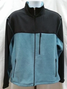 Pre-owned Reel Legends Black & Blue Full Zip Fleece Jacket Size L A553 - Picture 1 of 8