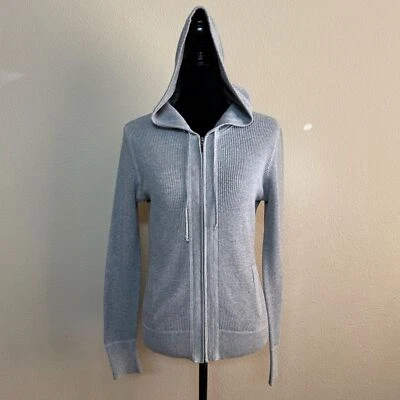 Caslon Top Mujer Manga Larga Mediana Punto Gofre Cremallera Sudadera con Capucha Gris Foto 1 de 4