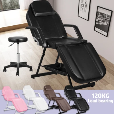 Portable Massage Table Beauty Salon White Tattoo Chair Beauty Bed Black White - image 1 of 4