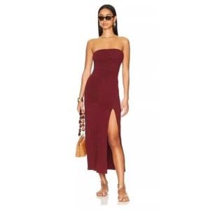 FREE PEOPLE NWT $128 Hayley Strapless Maxi Dress in Russet Acorn Size XL - Picture 1 of 12
