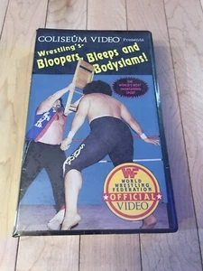 NEW FACTORY SEALED WWF BLOOPERS BLEEPS AND BODYSLAMS 1985 VHS TAPE WCW WWE - Picture 1 of 7